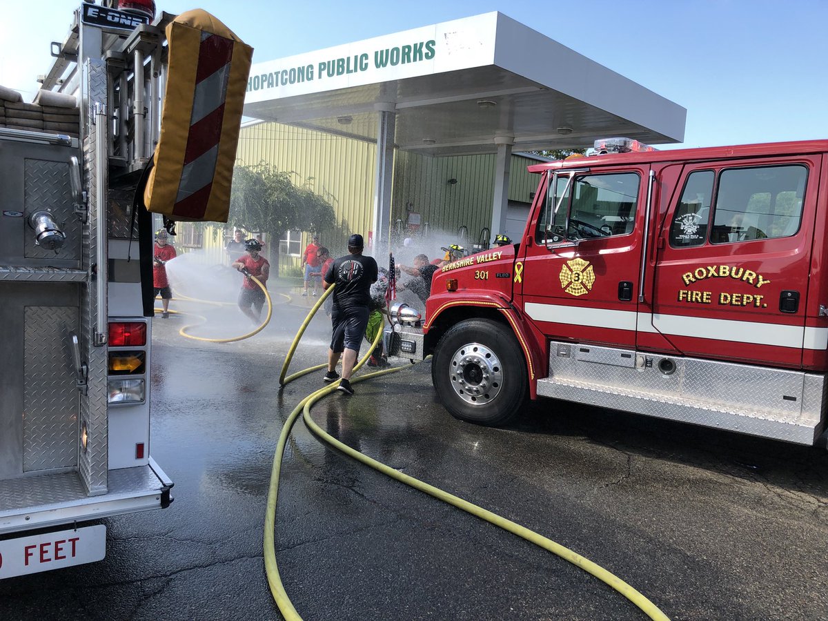 bah1234's tweet photo. Congrats to Lake Hopatcong for their  three new fire trucks and a great wetdown! https://t.co/G1K9LnQD47