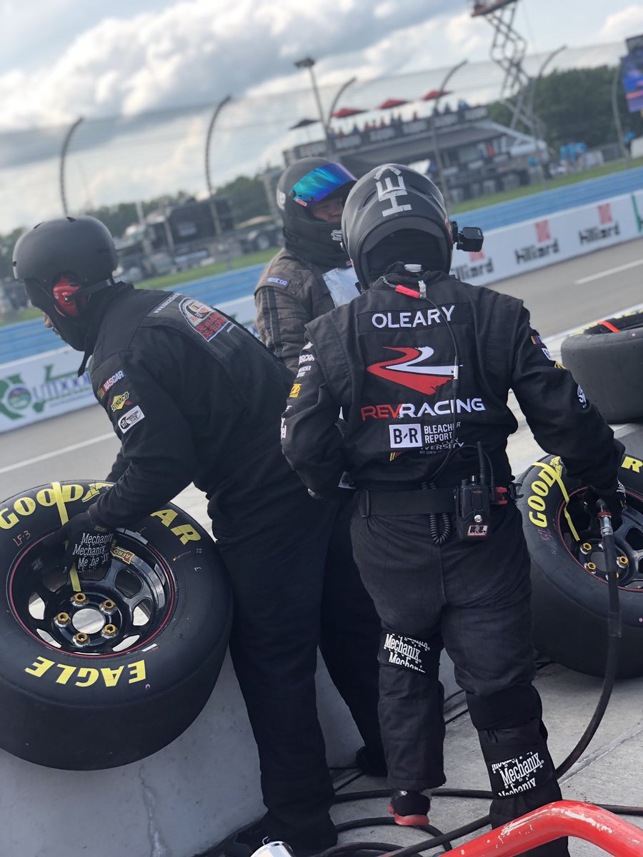 .<a href="/breoleary3/">Breanna O’Leary</a> and <a href="/dpitcrew/">Drive for Diversity Pit Crew</a> teammate prepare for their pit stop in the #Zippo200 <a href="/WGI/">Watkins Glen International</a>