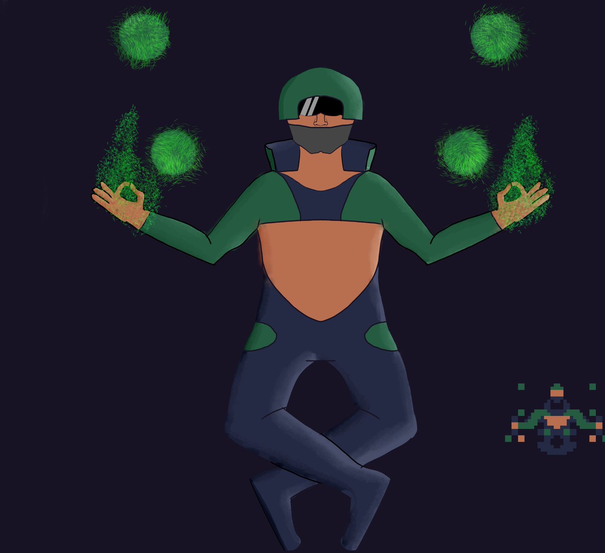 PelagicReactor's tweet photo. It's about as far from perfect as you can get (pretty far from "good" too), but it's my go at #SpriteDraw and my first non-trace with a tablet. 
Making of: https://t.co/F8Kr6Ii1ym https://t.co/95Ti0DDwdb