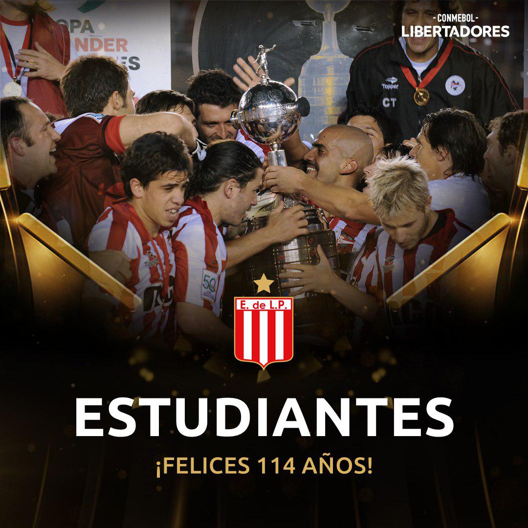 🎊🎉🇦🇷Ganador de 4⃣ #Libertadores, hoy festeja su 114° aniversario: ¡felicidades, <a href="/EdelpOficial/">Estudiantes de La Plata</a>!