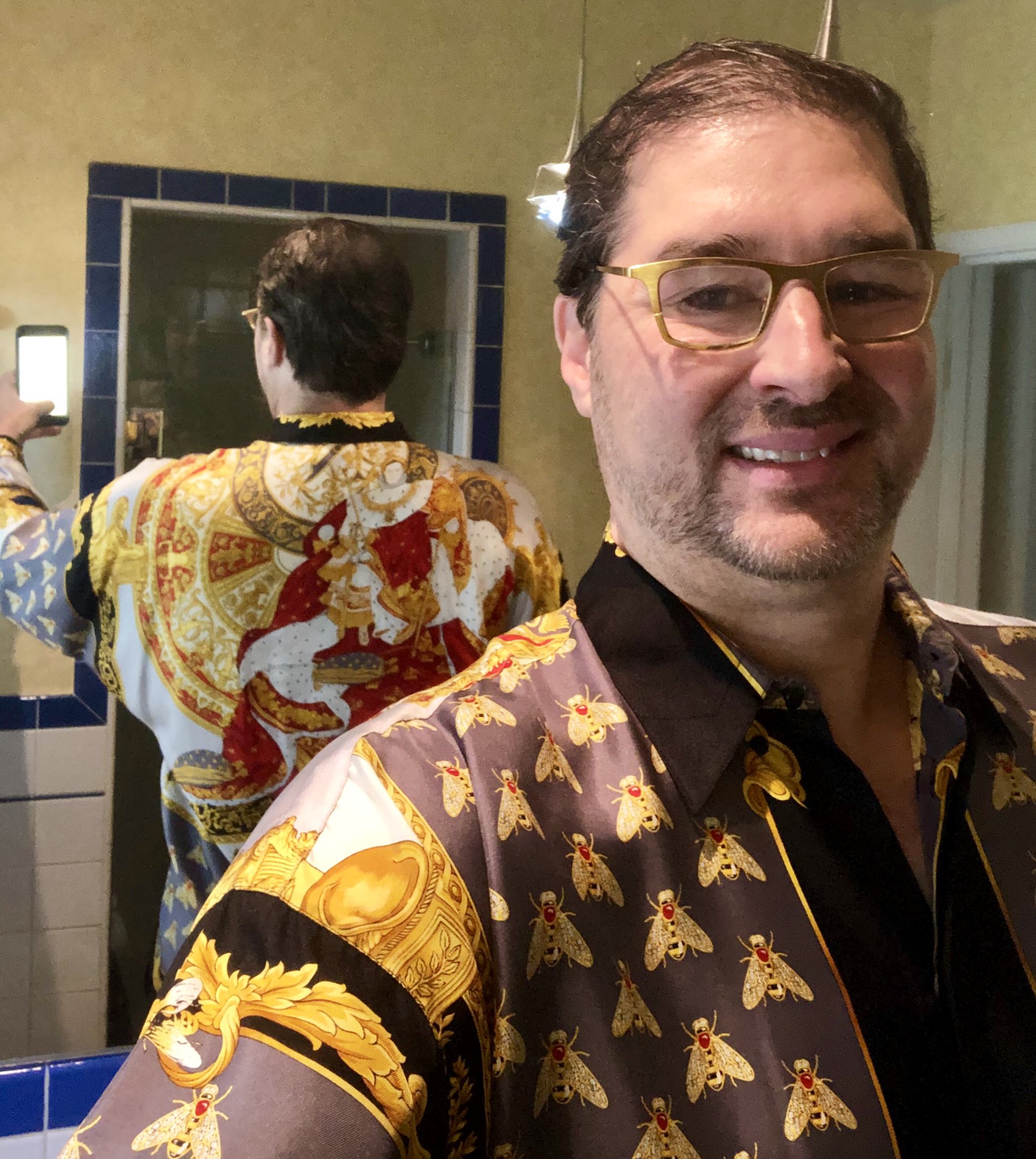 Gianni versace silk clearance shirt