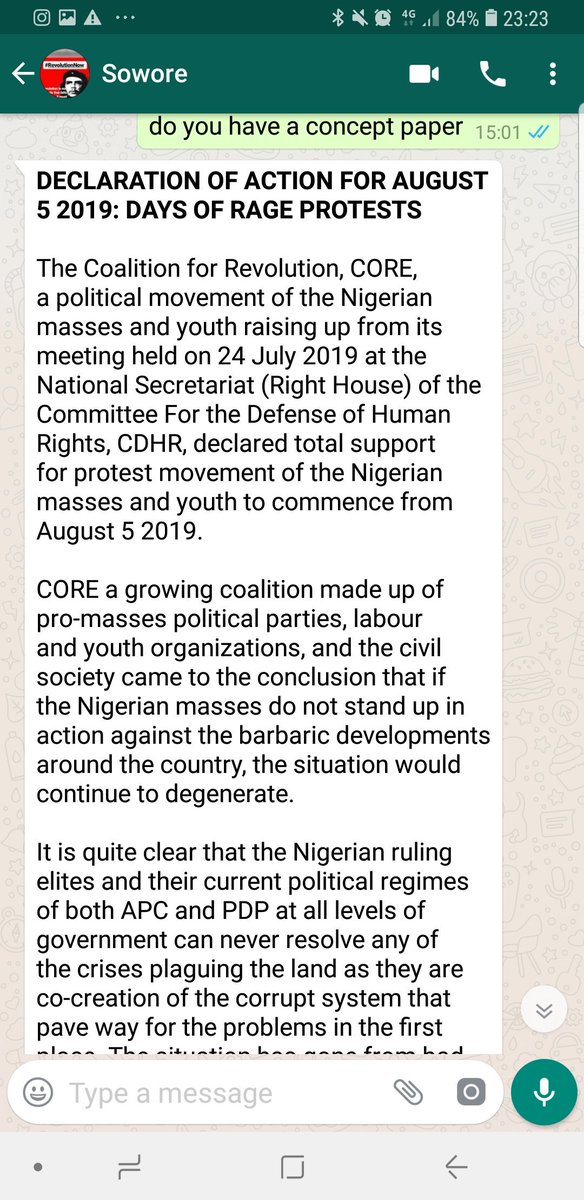 seunonigbinde's tweet photo. Few days ago, I asked @sowore on the thesis of the #RevolutionNow protests. Below were his answers. 

Did you see any space for "regime change" or "terrorism"? 

#FreeSoworeNow https://t.co/GsJV7c1kjW
