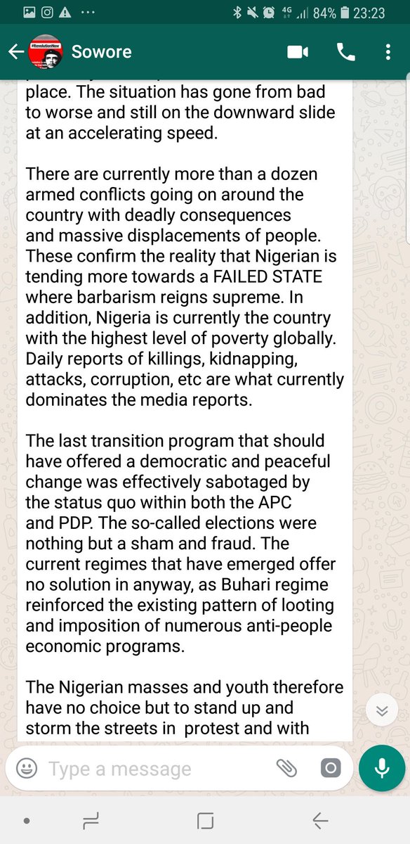 seunonigbinde's tweet photo. Few days ago, I asked @sowore on the thesis of the #RevolutionNow protests. Below were his answers. 

Did you see any space for "regime change" or "terrorism"? 

#FreeSoworeNow https://t.co/GsJV7c1kjW