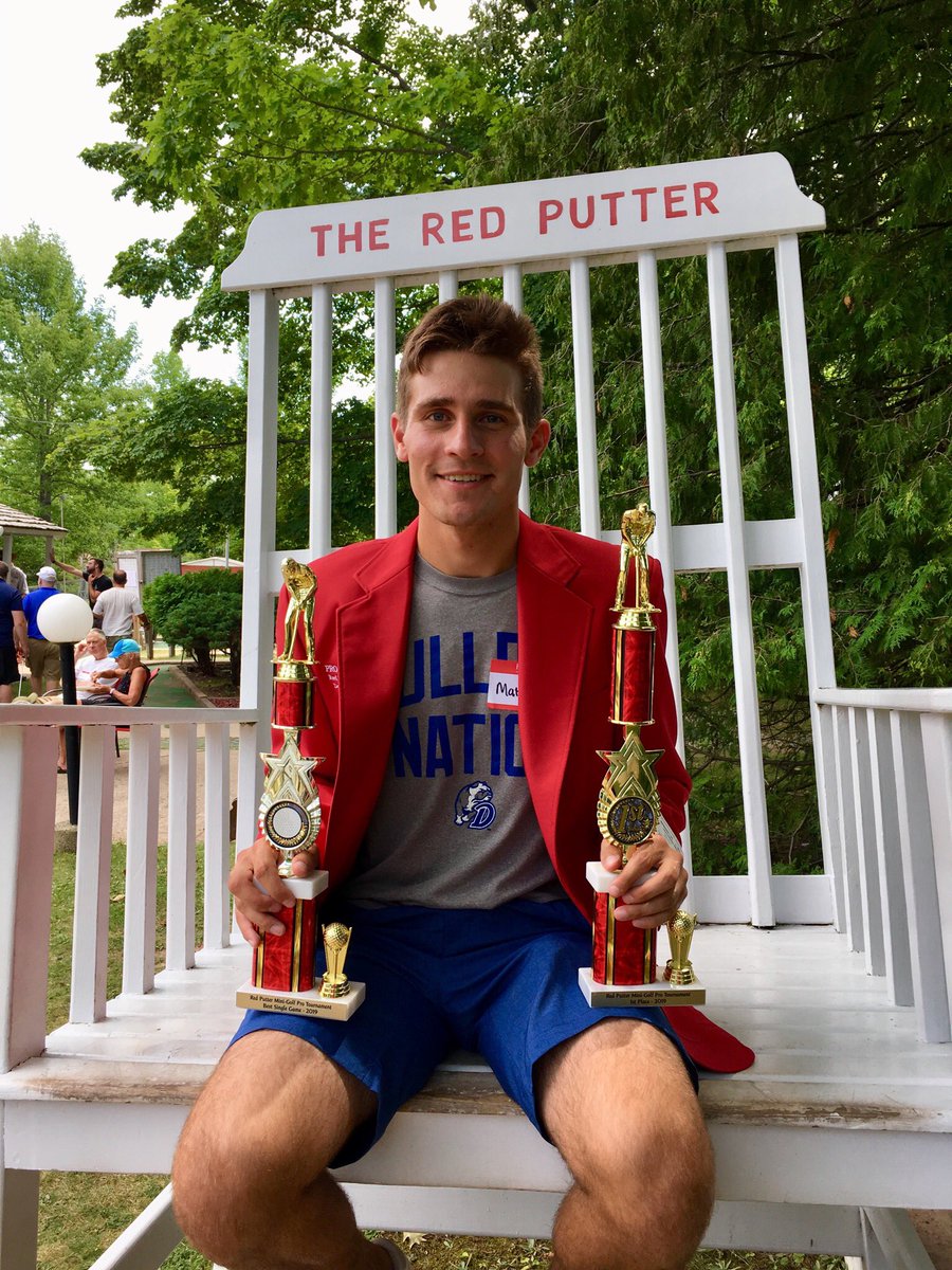 red_putter's tweet photo. 2019 Red Putter Pro Champion Matthew Kraus! #protournament #prominigolf #uspmga #minigolf #doorcounty https://t.co/3S1fZTKUAT