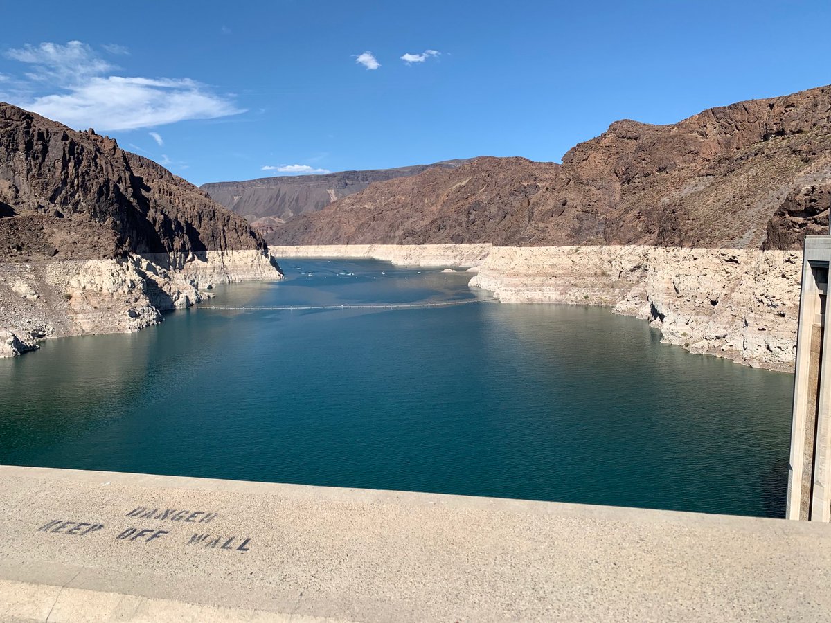 Lake Mead on the upstream side of Hoover Dam.