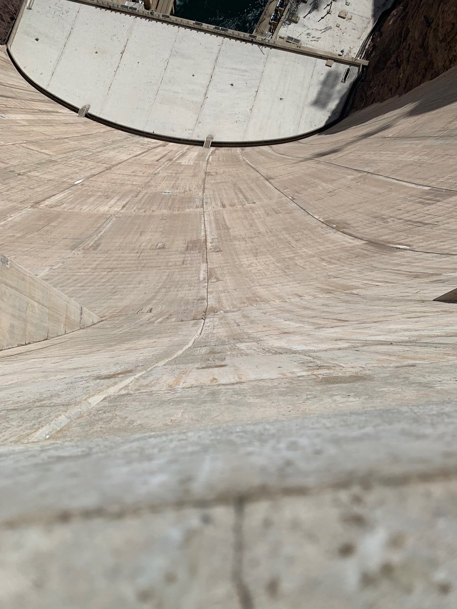 The view from the top of Hoover Dam.