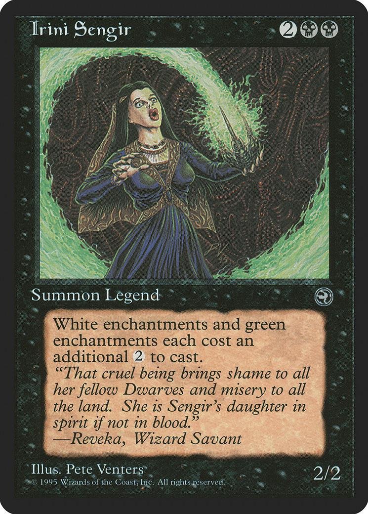 RandoCommander's tweet photo. Rando Commander of the Day:

Irini Sengir
Rating: 1/5

Rando's Notes: Unless you have a weirdly specific meta you are worried about, this Vamp at the head of your deck doesn't make much sense. Her overall stats for cost are sub-par.

#EDH #MTGCommander #RCotD #HomelandsLegends https://t.co/TOeqRf8pji