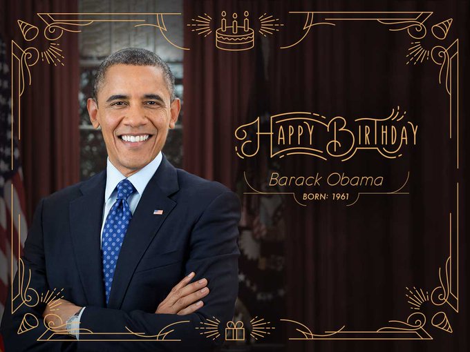 Happy birthday to our 44th president, Barack Obama (2009-2017), born on this day in 1961.  