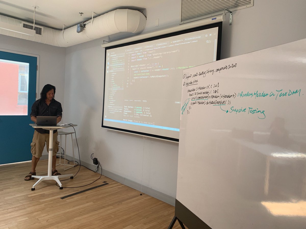 ChaoyueZ's tweet image. Great workshop on #reacttesting today from @JonWongCodes!