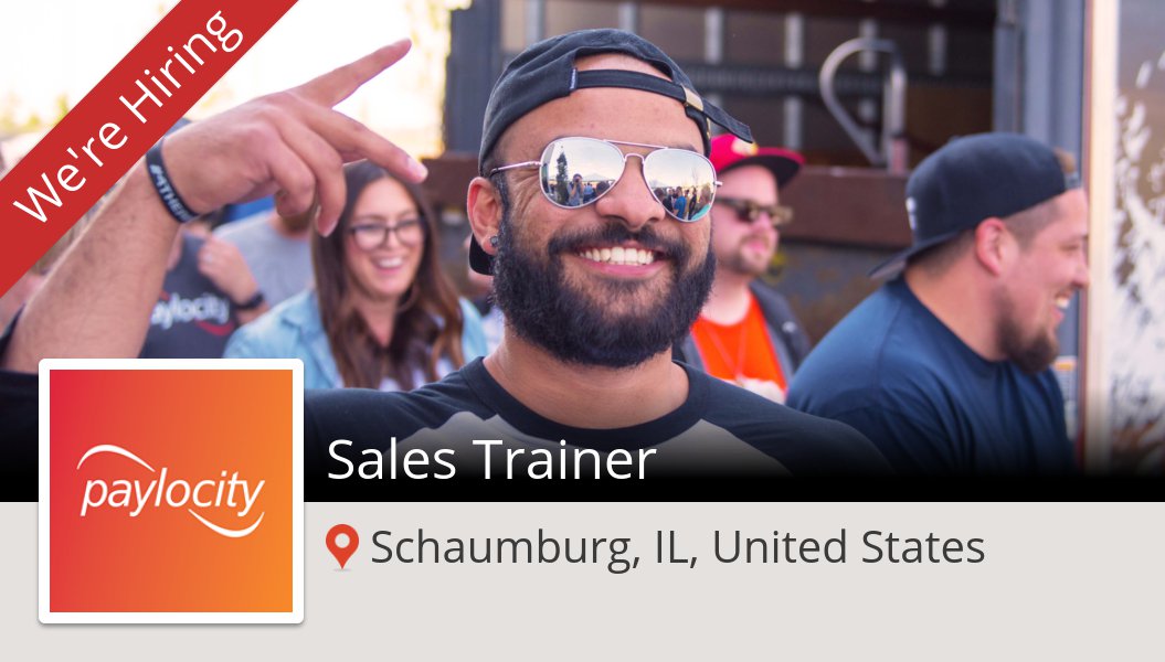 CB_PCTYtalent's tweet photo. #Sales #Trainer needed in #Schaumburg at #Paylocity. Apply now! #job https://t.co/FjiHXGHLBT https://t.co/sUgUqxWjso