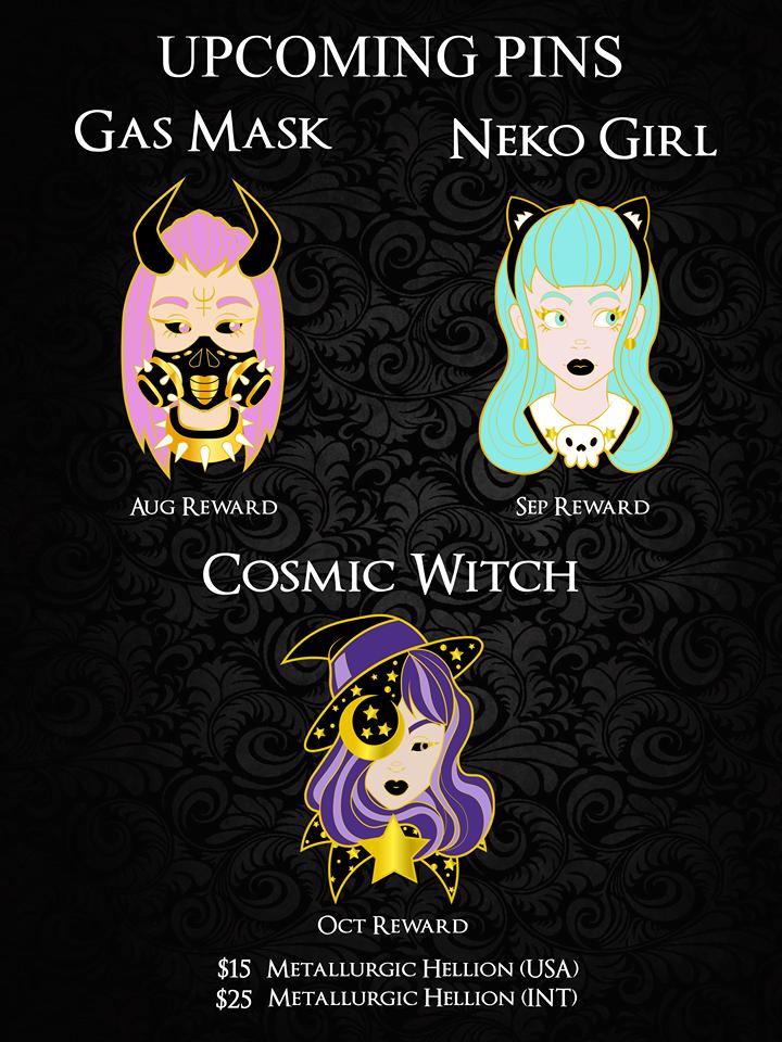AmandaDufresne's tweet photo. a few people have been asking about the pin tiers and if they can see future designs. YES yes you can.. here are the first three months laid out so you can pledge accordingly on patreon... or Heck just collect them all.

https://t.co/mIveODhTEQ https://t.co/YYiCtuAJ5K