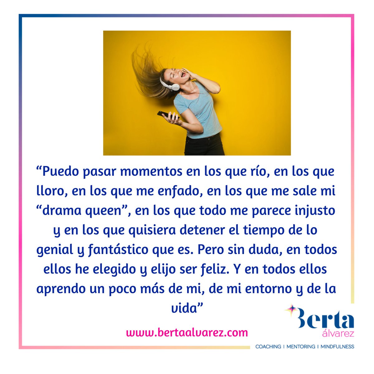BertaAlvarezC's tweet photo. #mylife #mynewlifestyle #happiness #ichoosehappiness #lafelicidadseentrena #challenge #coaching #mentoring #mindfulness #lareflexióndeberta #bertaálvarez #thinking #inspiring #inspiringquotes #motivationalquotes #tucoach #happylifestyle #happinessquotes #happinessproject https://t.co/337yzvPfCy