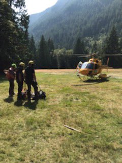 Coquitlam SAR has just completed a HECS helicopter rescue of an injured hiker near Widgeon Falls. Our second long-line rescue in two days.