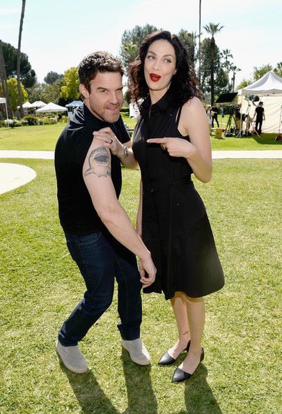 @EddieMcClintock and Joanne Kelly at the NBCUniversal Summer Press Day at t...