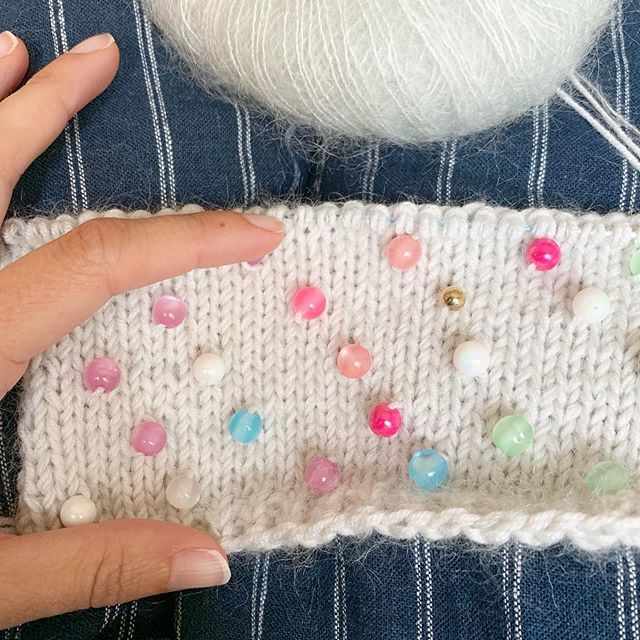 New swatch, now with added Mohair! I stopped by <a href="/needlesinthehay/">What the hay?</a> in Peterborough today and picked up some Rowan Kidsilk Haze to add in with the two strands of fingering weight merino. I like the hazy effect it creates, and I think I’ve finally reached th… ift.tt/2YDfssh