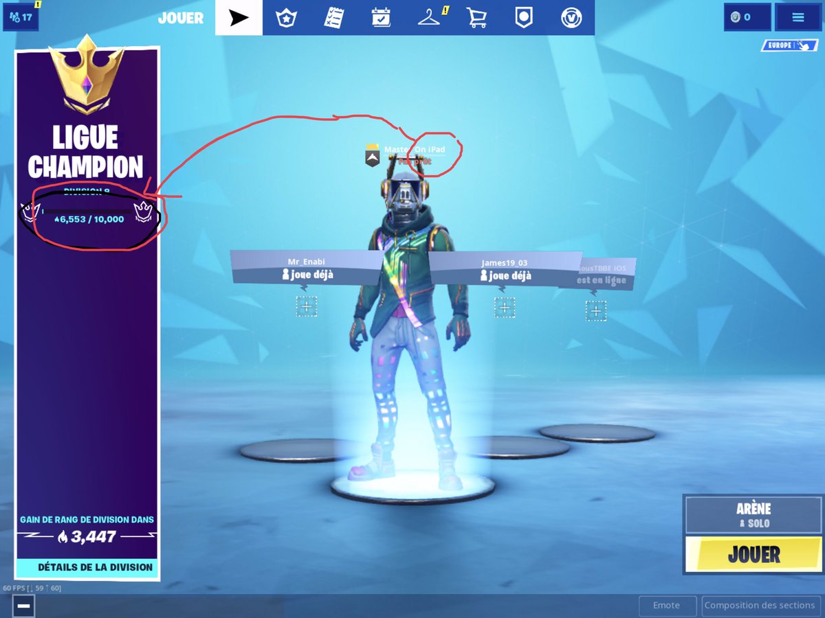 rlasmaster's tweet photo. Am I the first IPad player  Who is in Champion League ??
@duckybtw @SSNSANTA @Fortnite2Mobile @FRSkyRRoZ @Kinstaar92i @SolaryTV https://t.co/Pc96wAiExX
