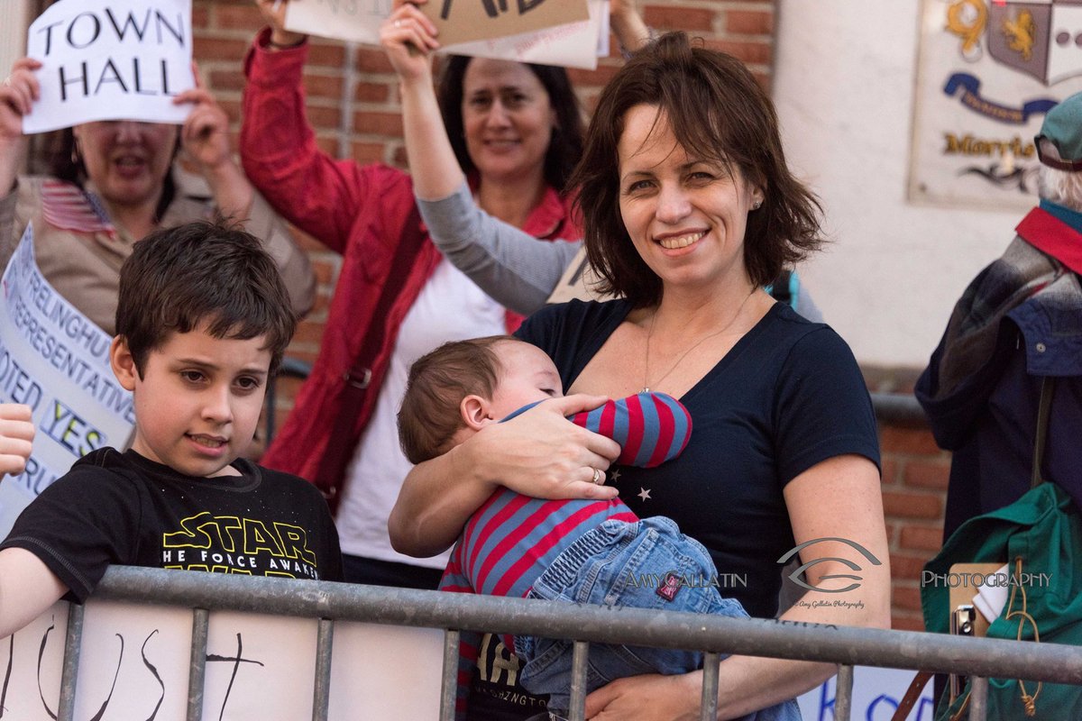 Clarke4Senate's tweet image. #NationalBreastfeedingWeek? Yeah we've done plenty of that. :)

Pic from outside former Rep. Frelinghuysen's office while asking for a town hall with @nj11forchange, 2017. Photo by Amy Gallatin. #normalizeit #yesmamacan #momsrunning #takealltheseats