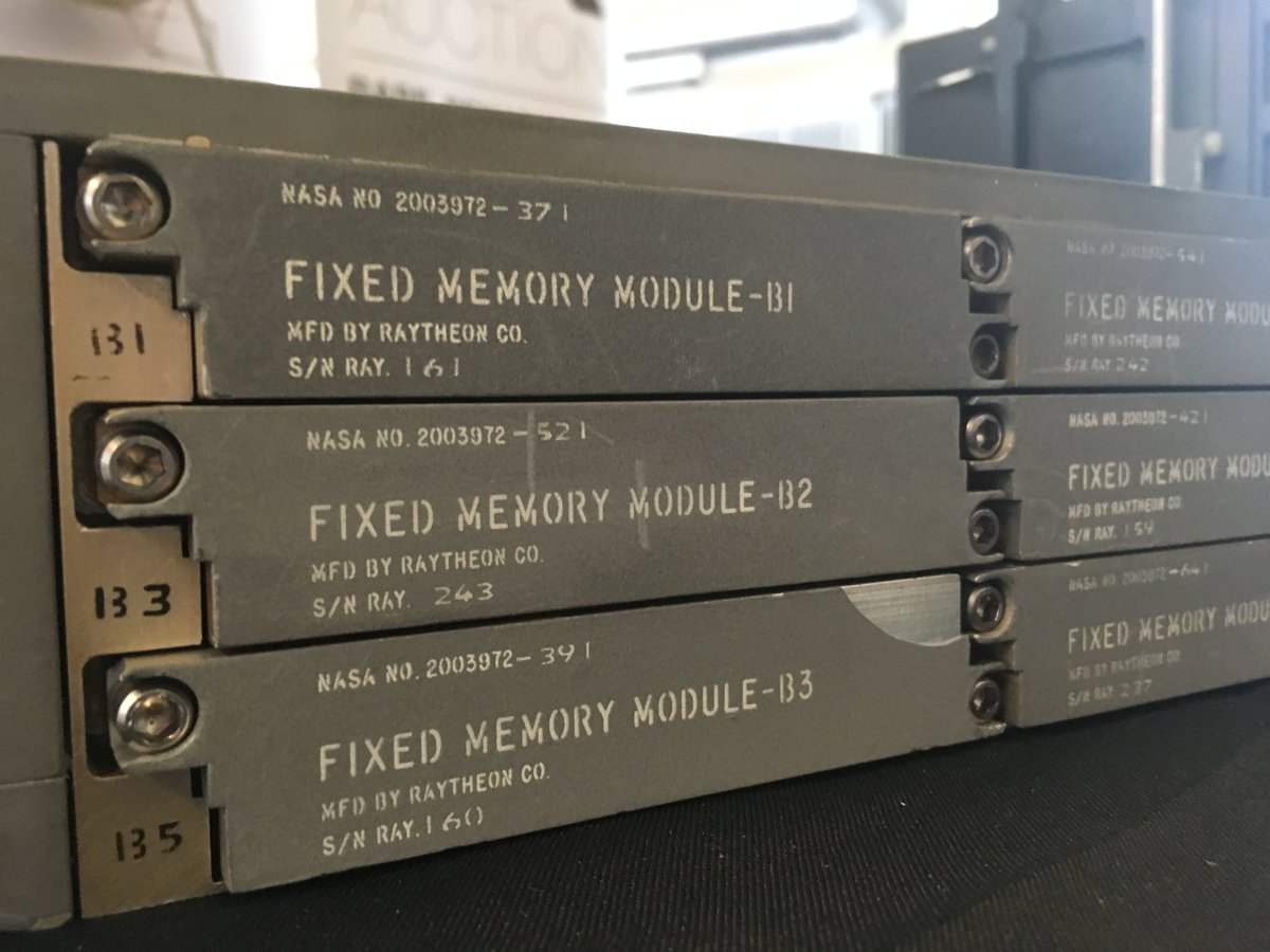 Come see the Apollo Guidance Computer (AGC) simulator project here at VCF!  Then see a real AGC, being auctioned this fall at RR Auction. Below: AGC ROM modules containing some of the rarest software known to exist. #vcfwest <a href="/RRAuction/">RR Auction</a> #Apollo50th     <a href="/ComputerHistory/">Computer History Museum</a>
