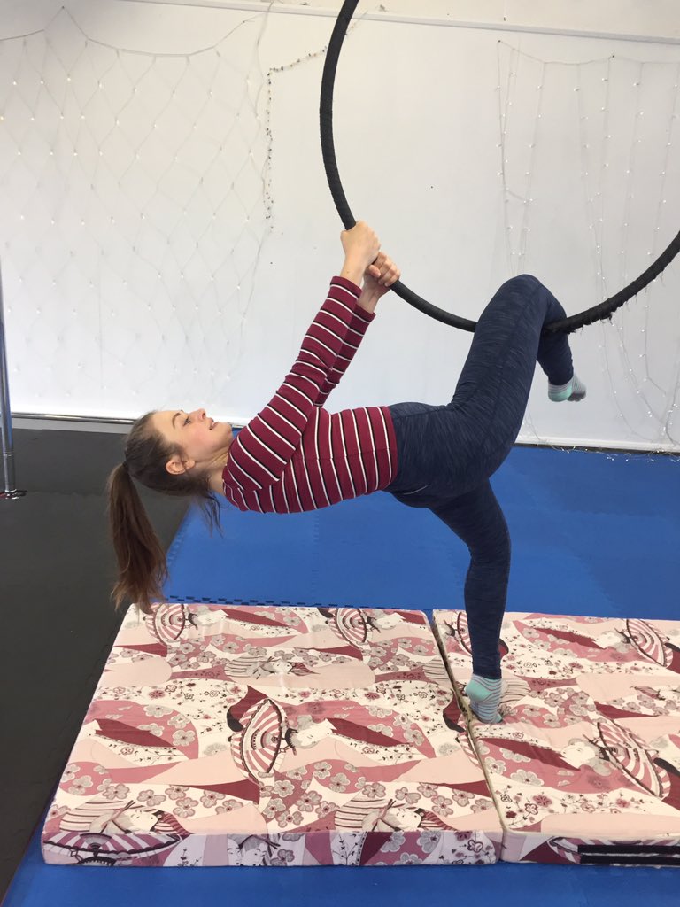 tried aerial hoop for the first time today and didn’t fall on my face... so win