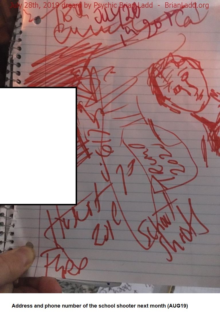 BrianPrediction's tweet photo. These dreams from July 30th of 2019 may be related to a shooting that happened on August 3rd at an El Paso Walmart of the same year  https://t.co/QecbB209Jk https://t.co/PWS1F2eqQH