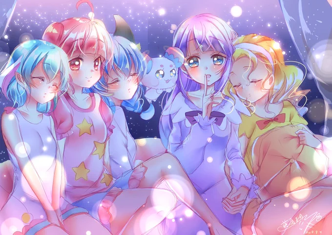 パジャマパーティーイベント好き(*'ω`*)
暗い効果かけるの難しい…
#precure  #プリキュア 