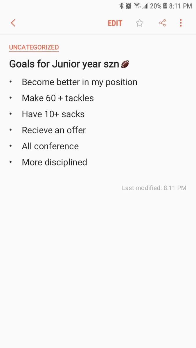 Hope to get better and become great than I was last year by pushing myself harder🤞🏾🏈