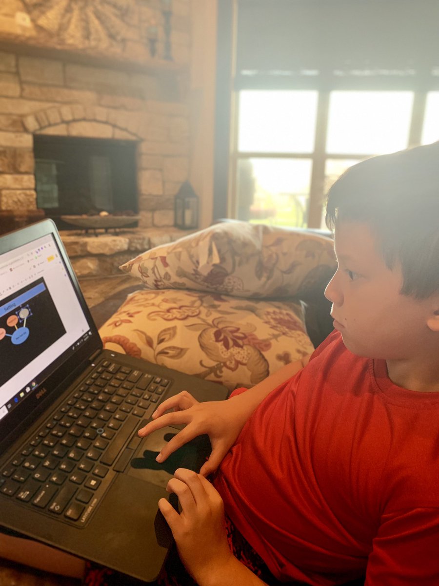 Lori_Finch1's tweet photo. Getting his #summerreadingproject done using #google slides. #talesofafourthgradenothing #brockintermediate https://t.co/BsGy2yDtrX