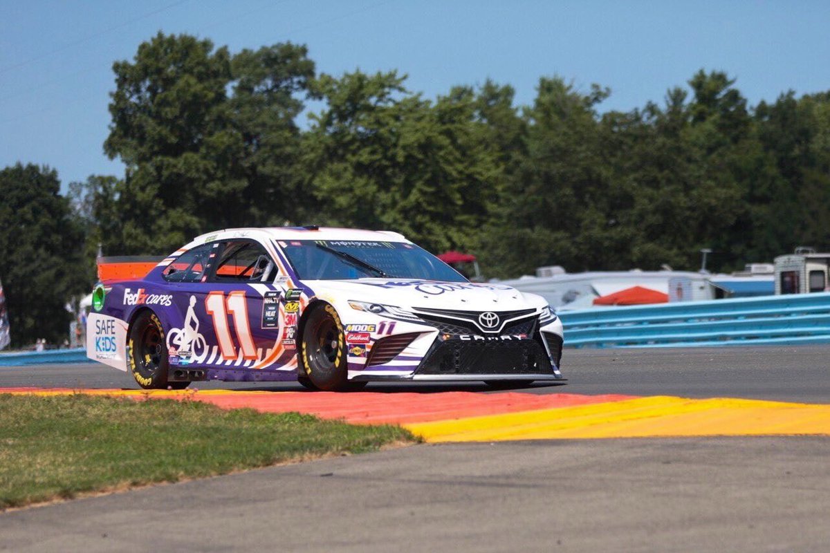 DH will start 6th in tomorrow’s running of the #GoBowlingAtTheGlen @WGI. Coverage begins at 3pm ET on NBCSN #FedExCares #NASCAR