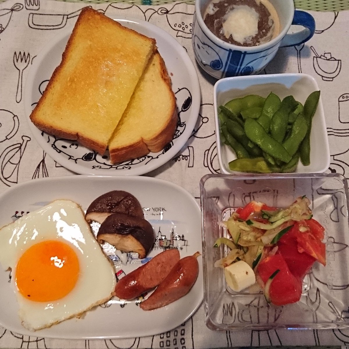 侑ままお食事亭 V Twitter 今日の朝ごはんです 野菜たくさん食べました