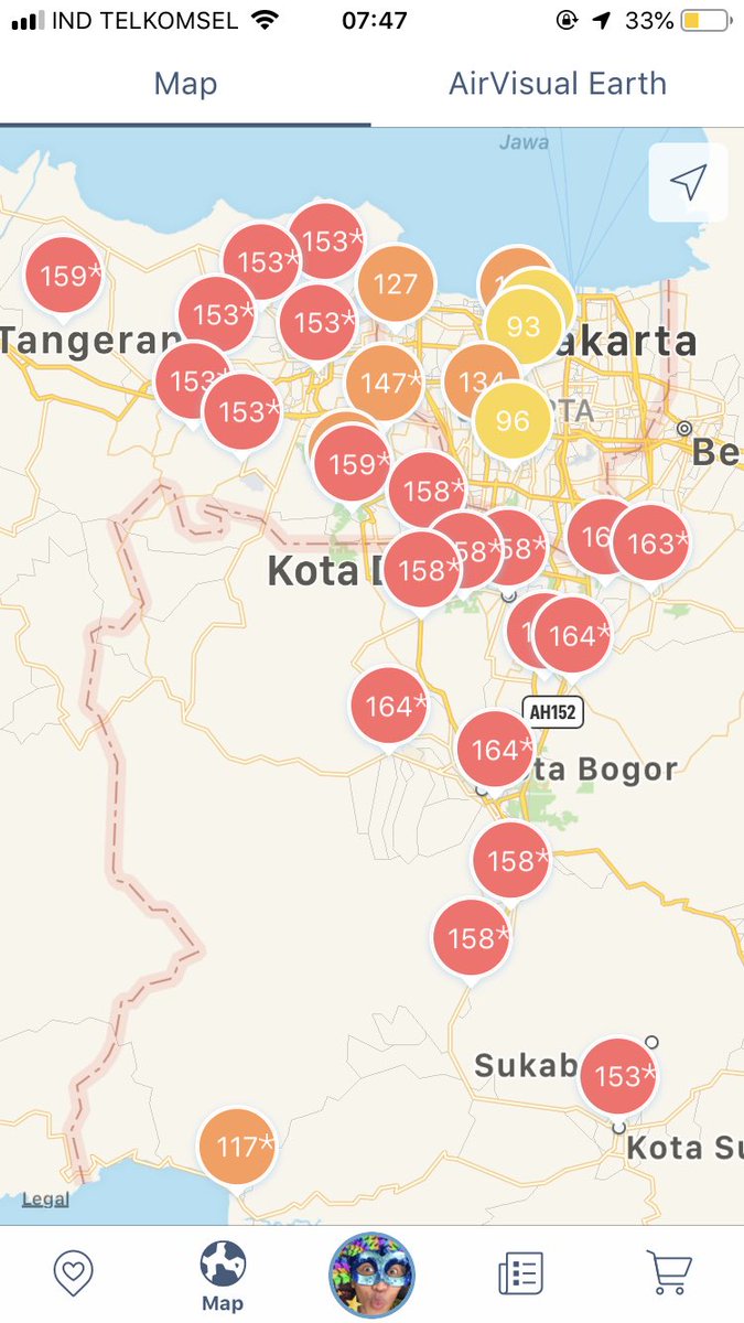 Selamat Minggu pagi, 04.08.2019. Cerah tapi smoggy: TIDAK SEHAT UNTUK KELOMPOK SENSITIF. Bayi, penderita asma, lansia, dan yang punya masalah kesehatan, hati2 beraktifitas di luar ya 😷#setorfotopolusi #SebelumAdaInsinerator