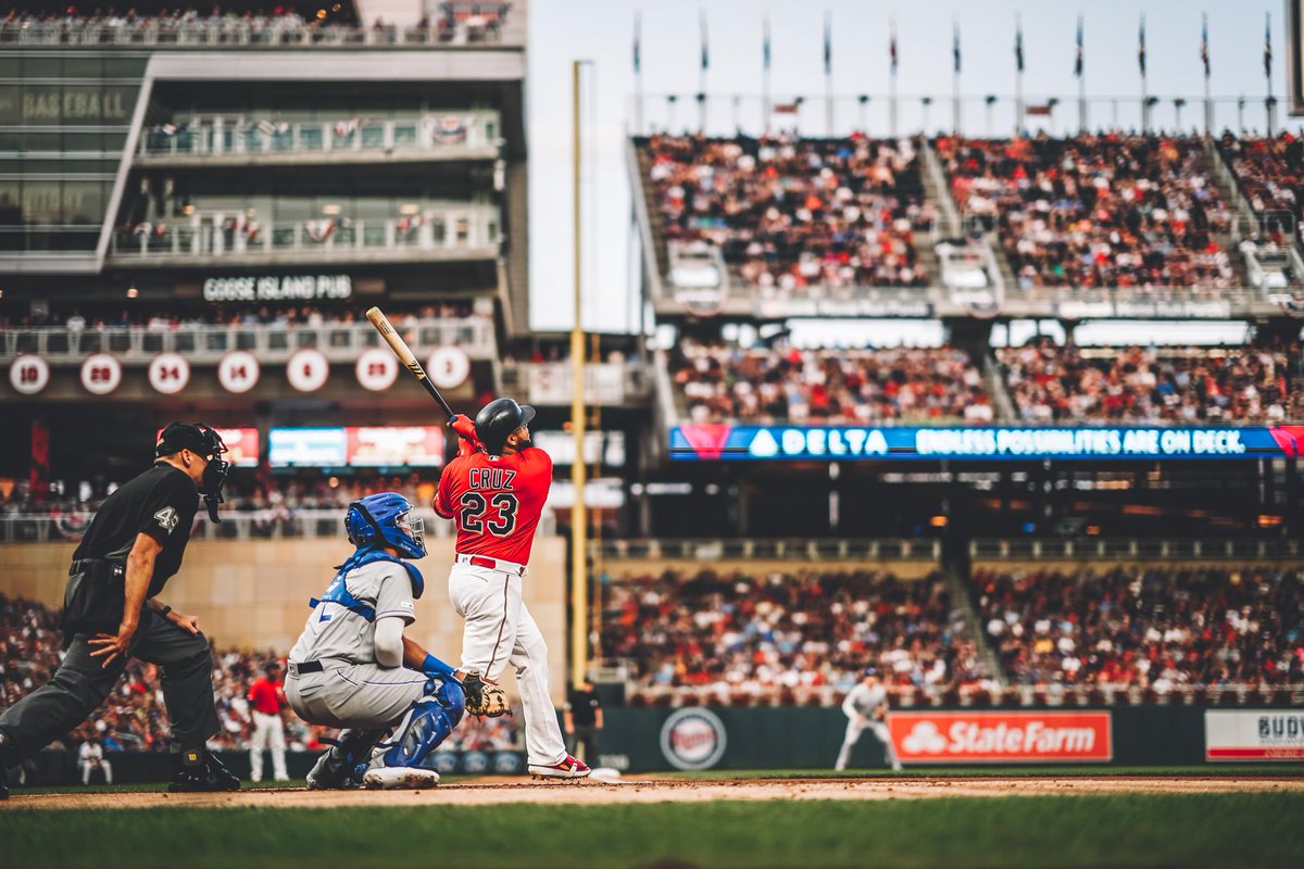 Twins's tweet image. 9 #Bombas and 20 RBI (so far) in his past 9 games in the starting lineup.

#CruzControl