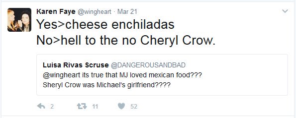 wendylovesmj's tweet photo. @SherylCrow .@SherylCrow, not that you can believe anything that emits from her two-faced operative pie hole, but if #MichaelJackson did in fact ignore Miss Thing at the Grammy's - we all know why. #skankAlert 🤭

#HellToTheNoSherylCrow

#MichaelJacksonIsForever ❤️👑🌻✨🌟👑❤️ https://t.co/PgCGVYZy08