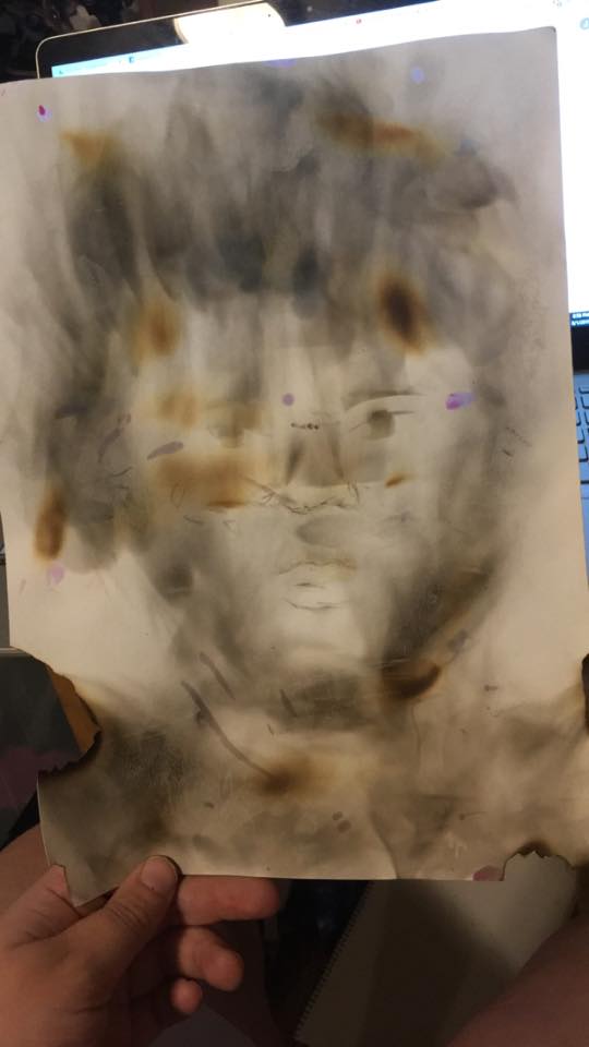 Foxolotl1's tweet photo. Hey @OsricChau ! We thought you might appreciate this smoking portrait one of our team members made of you! #gish2019 #GISH https://t.co/dsJfx48KgB