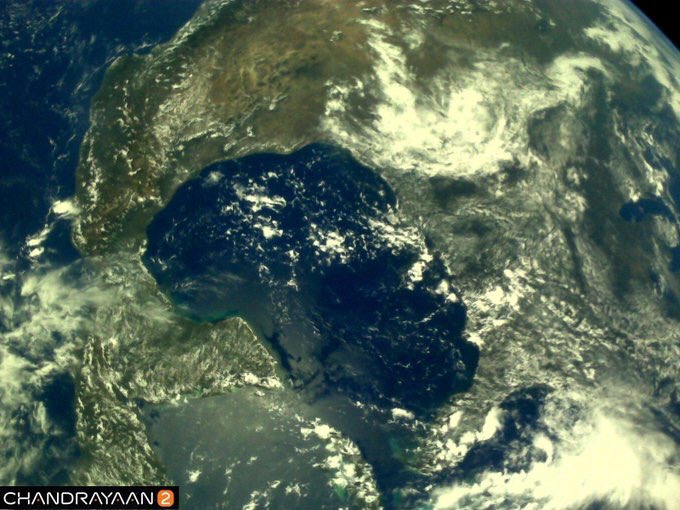 ShivAroor's tweet photo. First set of images from #Chandrayaan2 just out from @ISRO! ♥️ https://t.co/y0wrxHoy4q