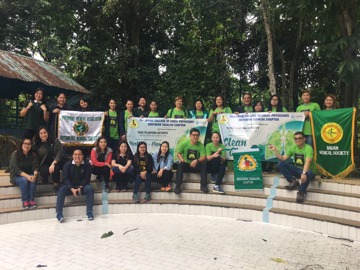 philchestorg's tweet photo. Southern Tagalog Chapter conducted Tree Planting activity in San Pablo watershed in celebration of #nationallungmonth #PUSHMoLungs
#HealthyAirNow #CommitToCleanAir https://t.co/WNrrbIsiWH