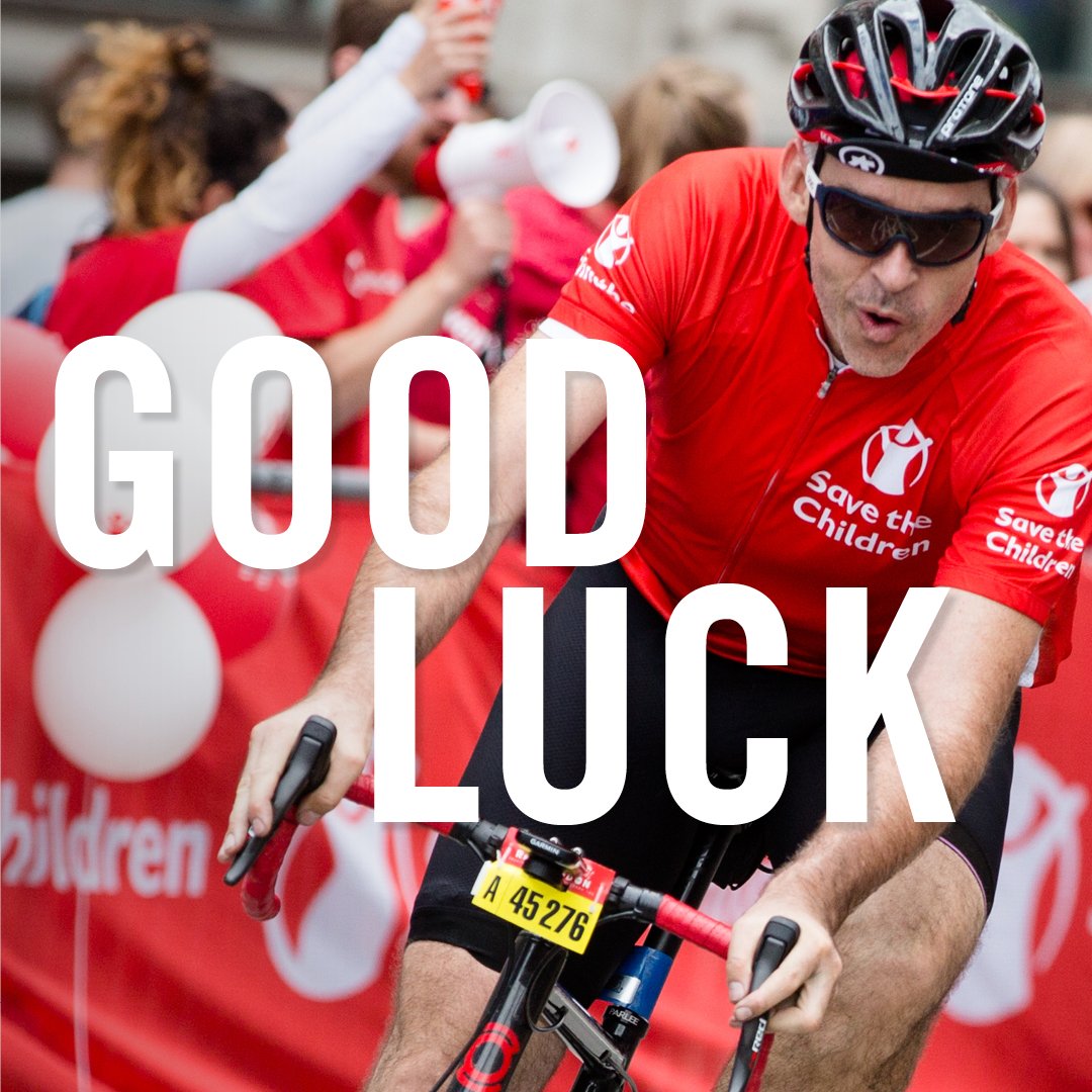savechildrenuk's tweet photo. Good luck to all of our cyclists taking part in the #RideLondon 100 today for #TeamSave. We'll be there to cheer you on! #PRL100 https://t.co/vDmh18O1o8