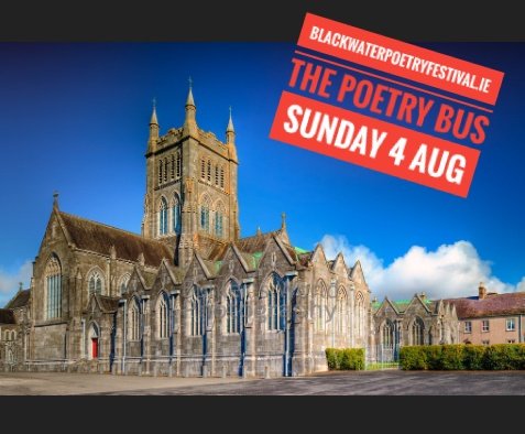 BWPoetryFest's tweet photo. Morning all, today's the exciting #BlackwaterPoetryFestival Poetry Bus: long tour, readings &amp; the @obeedude #BookLaunch🚌🖐️🎉😀
Meet 10.45 at @LismoreHC (€25)
@WaterfordArts @poetryireland @DermotKeyes @damiengeoghegan @liammunster @MunLitCentre @wlrfm @CRY104fm @VisitDungarvan https://t.co/TLZoxNO9yY