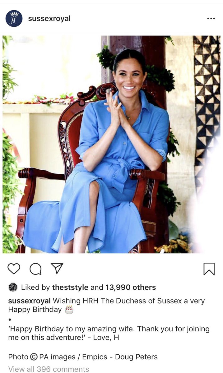 Happy Birthday to The Duchess of Sussex. How brilliant to have her in the Royal Family.