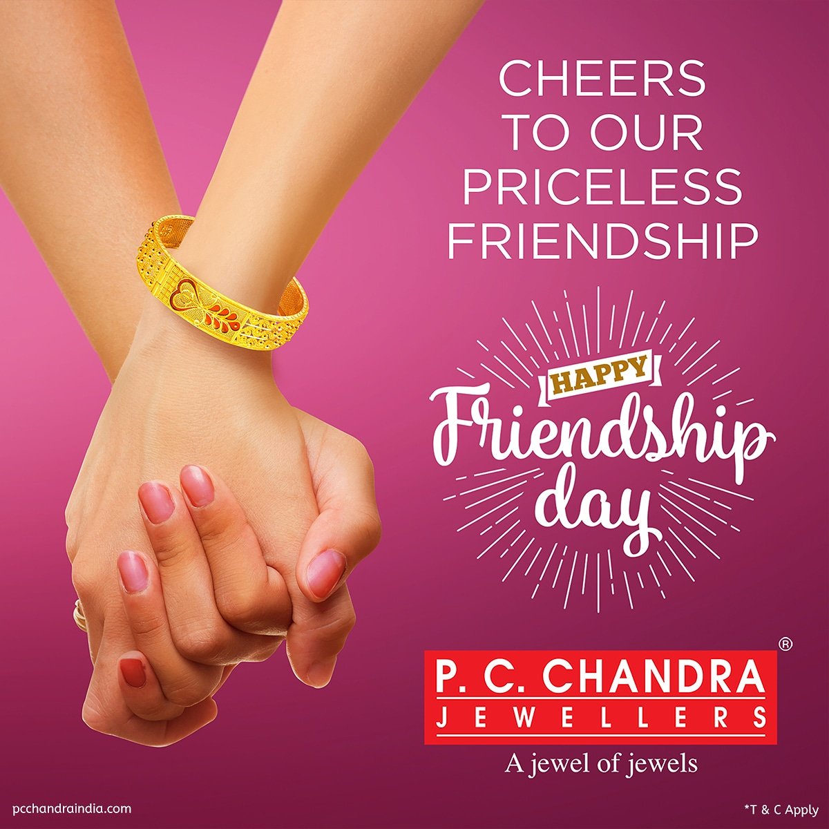 PCChandraJwelrs's tweet photo. P.C. Chandra Jewellers wishes everyone a very happy friendship day.
#FriendshipDay #Friendship #EternalBond #Everlasting #PCChandra #Diamonds https://t.co/rXYqoVcBMF