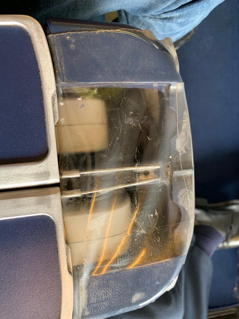 AnilPantIndian's tweet photo. @flyspicejet SG8717 business class seats held together with scotch tape. Is the #DGCA listening or just allowing airlines to get away with murder? @MoCA_GoI @ajay2912 https://t.co/wbdncMqjgq