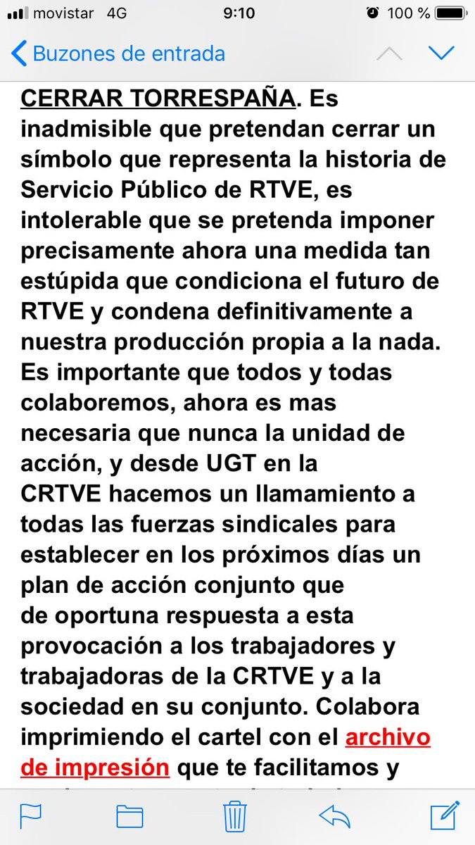TvPlataforma's tweet photo. Juntos debemos parar esta nueva cacicada d Mateo y su tropa. Se han echado al monte hundimiento y desmantelamiento d ⁦@rtve⁩ y no lo vamos a permitir. La guerra d Mateo con ⁦@franllorente⁩ ⁦@AlegriaBegoa⁩ no debe determinar futuro informativos ⁦@tve_tve⁩ https://t.co/BogWtkrBLu