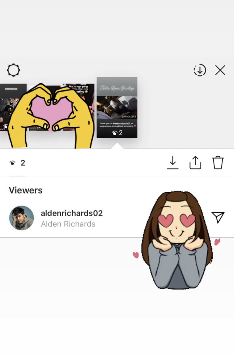 maiden16_ant's tweet photo. Yung nag upload ka ng story tas viniew nya kaagad ❤️ Sarap sa eyes 😍 Happy Sunday @aldenrichards02 💕 #HelloLoveFamDay https://t.co/QhIvzXCoj0