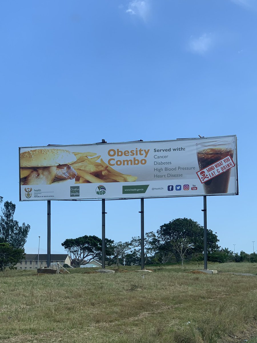 khayadlanga's tweet photo. I keep seeing these billboards in East London. Don’t know if they do anything to stop people from eating and drinking what they like. https://t.co/X6uP3oLzep