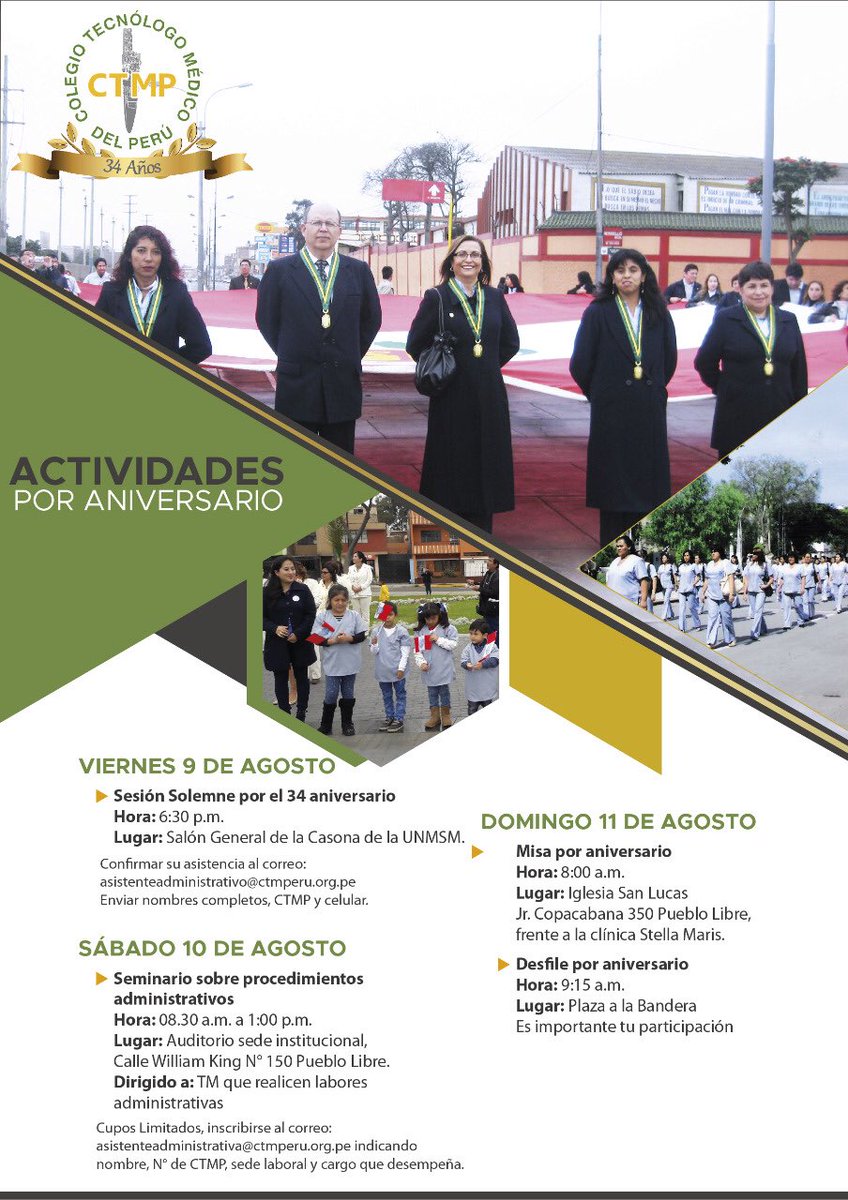 thectmp's tweet photo. #CTMP cumplimos 34 años y queremos celebrarlo con ustedes, los colegiados👏🏼Feliz Aniversario👏🏼 Los esperamos!!!! https://t.co/9enHWFKYBh