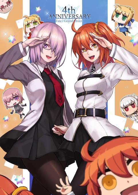 改めておめでとうございます☺️
みなさん熱中症には気をつけてくださいね!
 #FGO4周年 