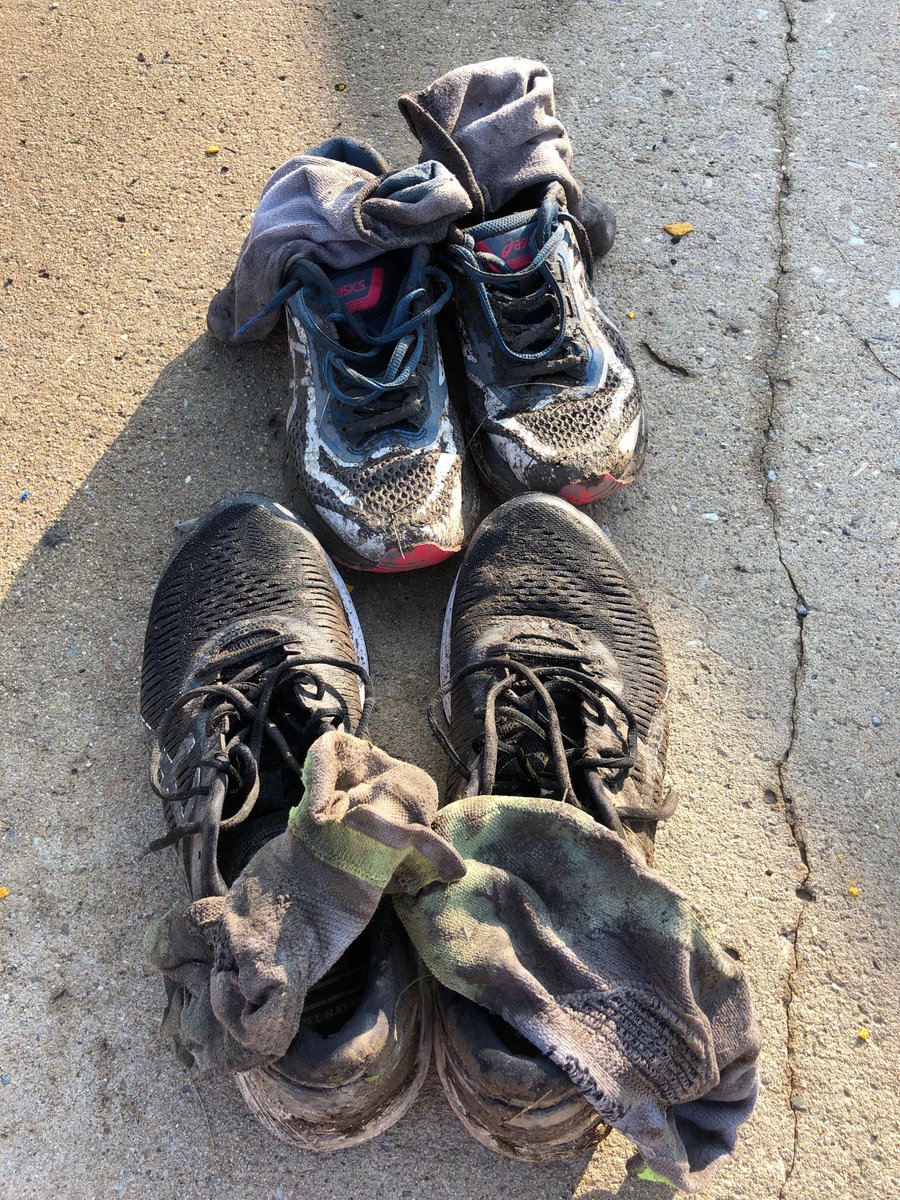 #canadiandeathrace shoes are destroyed.