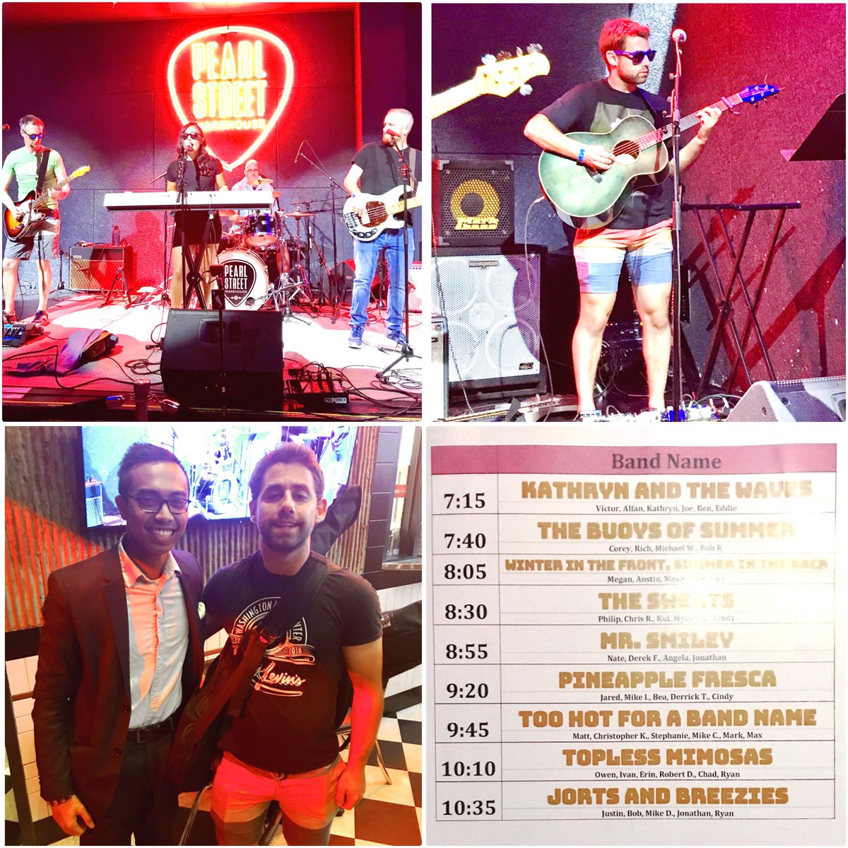 PatrickRealiza's tweet photo. #Brocode with tonight with Mark Pearl Street Warehouse! Thx again for the #VIP access! Looking forward to helping your band move up ranks in the #Music industry here in #DC #TooHotForABandName #Flashband @pearlstreetlive https://t.co/PgLbIPTBTa