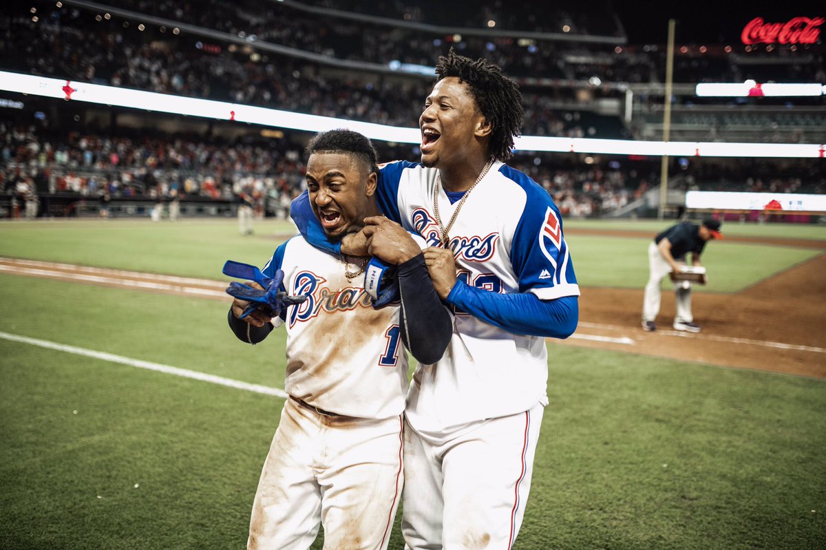 Braves's tweet photo. These two 😂❤️ https://t.co/CjFPUdBi2v