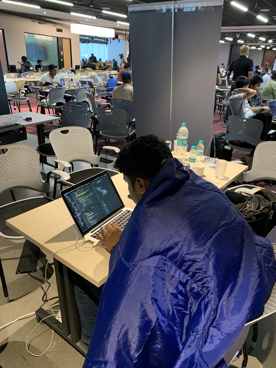 BlumeVentures's tweet photo. #bootstrapparadox hackathon - some serious coding in action! 45 minutes to go for the final submission #outcodeyourself https://t.co/EDvRGA43zy