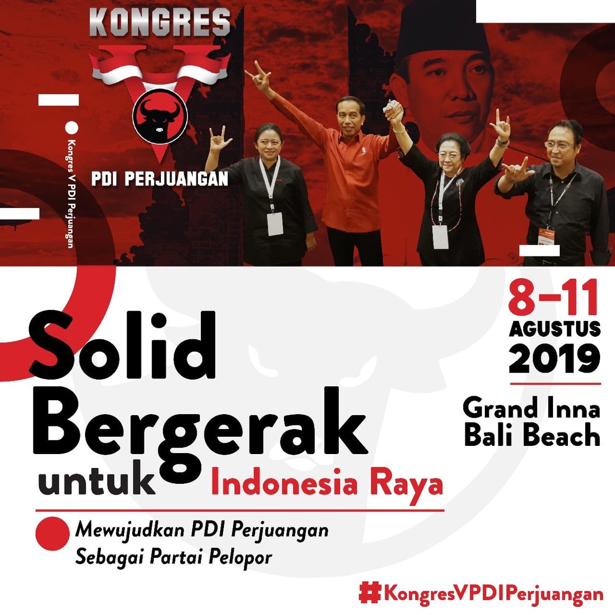 kominfopdip's tweet photo. Ayo bergerak bersama rakyat. Solidkan seluruh elemen.
#KongresVPDIPerjuangan 
#PDIPerjuangan 
#TetapBanteng https://t.co/7FZnVHoAKr